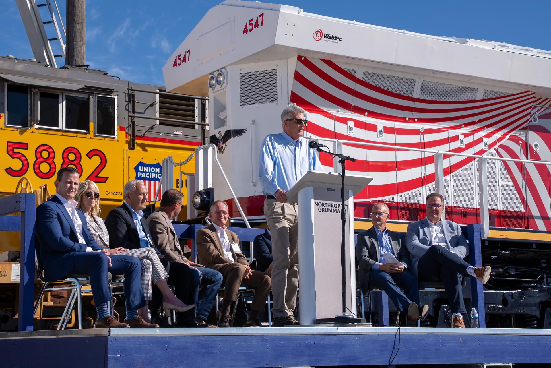 These images capture the final booster motor segments for NASA’s Artemis III mission departing Northrop Grumman’s Railyard Shipping Facility in Corinne, Utah, June 2. The eight segments will form the twin five-segment solid rocket boosters for the agency’s SLS (Space Launch System) rocket, providing more than 75% of the vehicle’s total thrust at liftoff.    Due to their immense size and weight, the booster segments are transported in specialized carriers and are being hauled by Union Pacific Railroad’s newest commemorative locomotive, No. 4547. Marking its inaugural mission, the locomotive will deliver the flight hardware to NASA’s Kennedy Space Center in Florida, where stacking operations for Artemis III are set to begin later this year. 